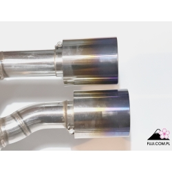 ROWEN Premium 01S Catback exhaust for WRX / STi VAB 2015+ Stainless with burnt titanium tips